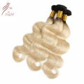 Hot Selling 1b 613 Two Tone Ombre Body Wave Peruvian Human Hair with Dark Root